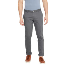 Duke Stardust Heren Slim Fit Grijze Broek