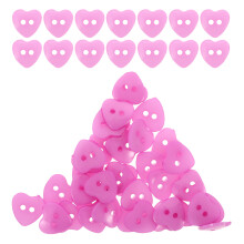 100pcs Heart Shaped Crafting Buttons Delicate Shiny Sewing Buttons