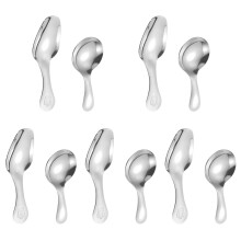 10Pcs Multi-Function Tiny Stainless Steel Spoons for Desserts and Tea