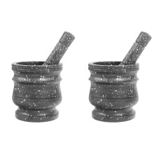 2Sets Plastic Garlic Crusher and Spices Grinding Bowl for Restaurant