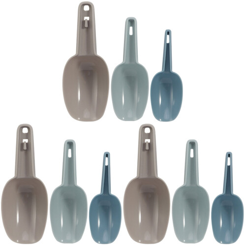 3Sets Plastic Kitchen Scoops for Ice Cereal Flour Assorted