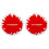 2Pcs Assorted Color Ceramic Plates Strawberry Pattern for Food Serving 1