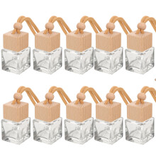 10Pz Bottiglie Profumo Auto Con Legno Khaki Decorazioni