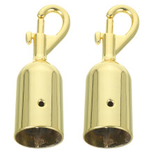 2Pz Ganci in Alluminio Dorato Stopper Corda Per Eventi