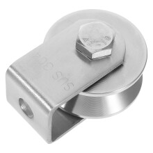 Stainless Steel Pulley Block Silver Sliding Gate Noise Reduction