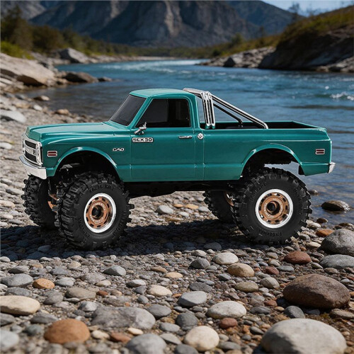 Conjunto de Rodas e Pneus Beadlock de Metal de 0,7 Polegadas para Acessórios de Atualização de Carros RC SCX30 Ascent-32 1/30, Cor Bronze 2