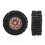 Conjunto de Rodas e Pneus Beadlock de Metal de 0,7 Polegadas para Acessórios de Atualização de Carros RC SCX30 Ascent-32 1/30, Cor Bronze 5