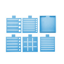 Conteneur portatif de notes autocollantes pour les besoins-Bleu