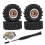 Conjunto de Rodas e Pneus Beadlock de Metal de 0,7 Polegadas para Acessórios de Atualização de Carros RC SCX30 Ascent-32 1/30, Cor Bronze 7