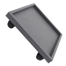 Flower Pot Tray Plant Stand Outdoor Plants Caster Wheels Grey