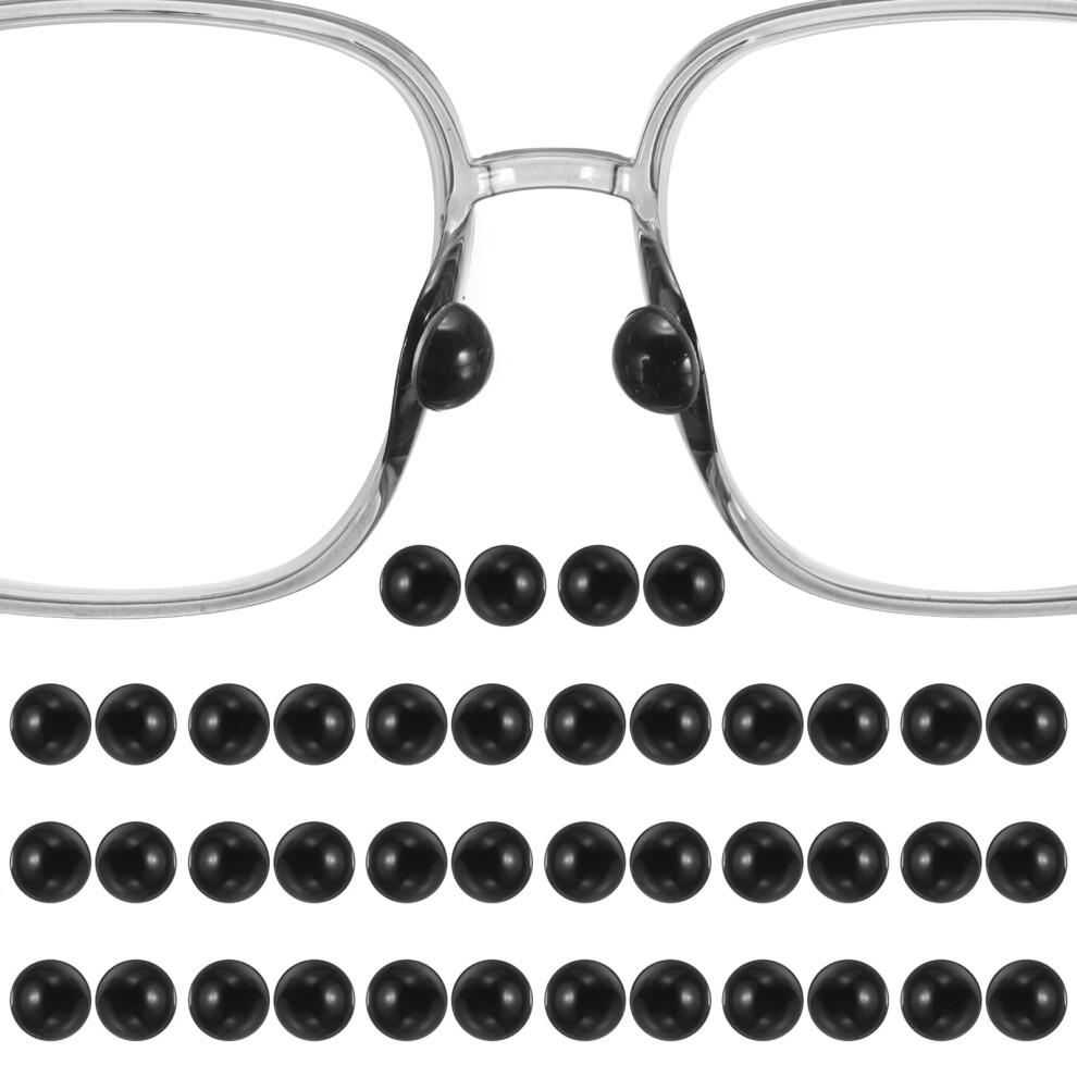 Black 20 Pairs AntiâSlip Silicone Eyeglass Nose Pads 4.7Mm Soft Cushion Adhesive Round Replacements For Plastic Frame Glasses And Sunglasses