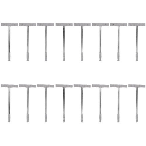 16Pcs Metal Welcome Sign Rod Silver Sturdy Handheld Display Holder