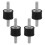 4Pcs Black Rubber Vibration Isolator Mounts Durable Shock Absorbers 1