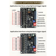 MP3 Power Voice Broadcast Prompt Module 12-85V 20W Trigger One-to-One Mp3 Playback Tf Card U Disk High