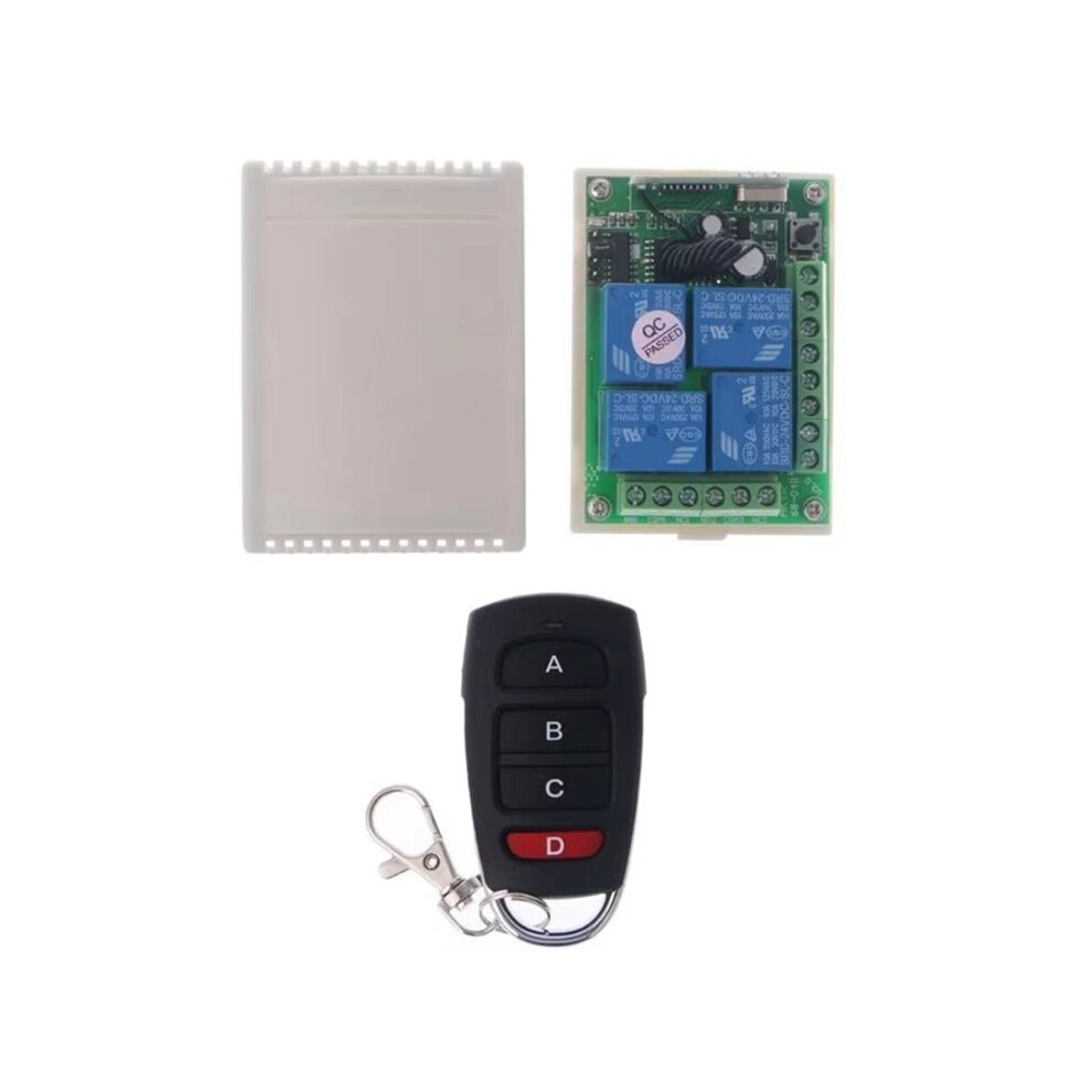 Wireless Remote Control Relay + 4Ch Receiver & Transmitter 433Mhz For Electric Doors/Access Control Switches Dc24v 6033340184103