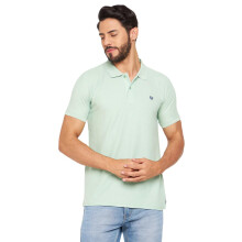 Duke Stardust Herren Polo Neck Halbarm Baumwoll T-Shirt (Sd51_Sage Green_Xxl)