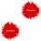 2Pcs Assorted Color Ceramic Plates Strawberry Pattern for Food Serving 2