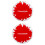 2Pcs Assorted Color Ceramic Plates Strawberry Pattern for Food Serving 4