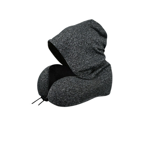 Oreiller d'appui-tête avec cordon de fixation-Gris foncé