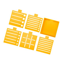 Square Sticky Note Holder With Line Drawing Template-Yellow