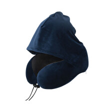 Oreiller de repos moulé à capuche chaud avec étui-Bleu marine
