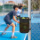 Pickleball  Holder Foldable Storage Mesh Bag for Pickleball Net Post, Storage Hanging Bag with Strap 4