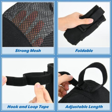 Pickleball Holder Foldable Storage Mesh Bag for Pickleball Net Post, Storage Hanging Bag with Strap