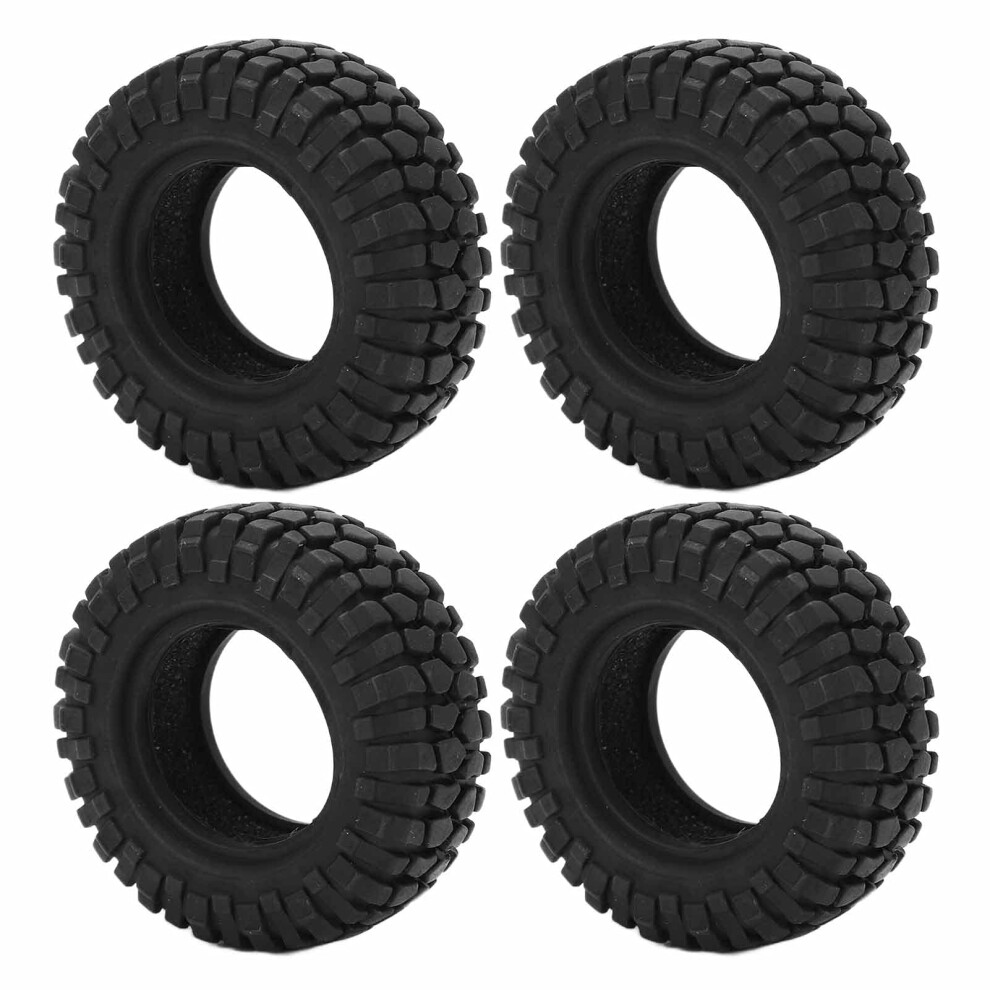 4Pcs 18Mm Soft Rubber Rc Crawler Tires B Type For Axial Scx24 1/24 Scale Car, Easy Replacement Wheels 9073542902645