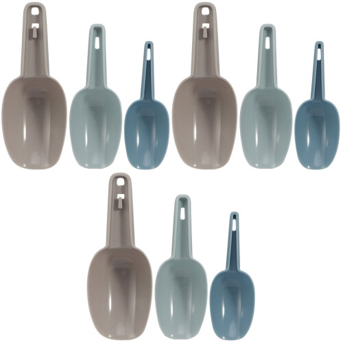 3Sets Plastic Kitchen Scoops for Ice Cereal Flour Assorted 1