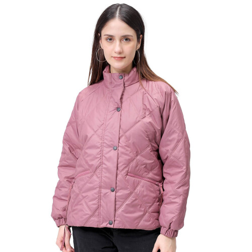 Giacca Quilted Relaxed Fit per Donna (Mauve_Xl)