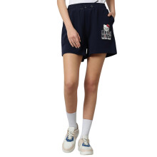 Shorts Ufficiali Hello Kitty Stampati Mid-Rise Blu per Donne