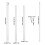 1Set Lightweight White Plastic Blind Tilt Rod with Hooks for Home Use 2