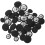 60Pcs Durable Black DIY Sewing Buttons for Coats Suits and Sweaters 4
