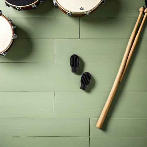 6Pcs Durable Silicone Drumstick Mute Tips Reduction Covers 2