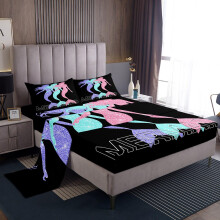 Mermaid Bed Sheets for Kids Twin Size, Colorful Ocean Theme with Deep Pocket Fit and Glitter Design
