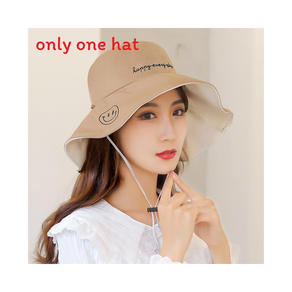 (Brown) Ladies Foldable Sun Hat With Embroidered Design And Uv Outings Protection For-image-OPC-PT2SSXH-NEW