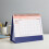Compact 2026 Mini Desktop Calendar Dark Blue Paper Monthly Planner 8