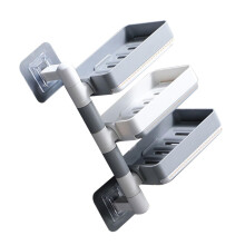 3 Tier Adhesive Shower Caddy No Drill Wall Mounted Soap Holder for Bathroom Organizer