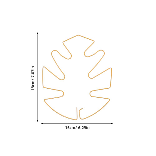 5Pcs Golden Iron Monstera Leaf Trellis Climbing Plant Support Reusable 1