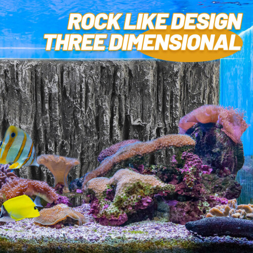 PU Reptielen Terrarium Achtergrond Board Donkergrijs 3D Effect 2