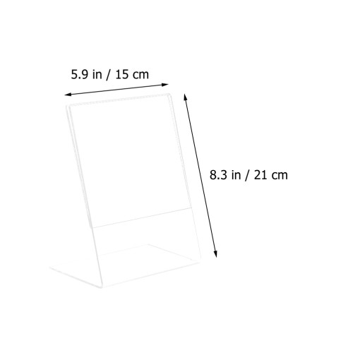 2Pcs Clear Acrylic Photo Frame Cards Display Frame for Decoration 1