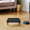 Adjustable Black Elevated Cat Bowl Stand Non-Slip Pet Feeder 7