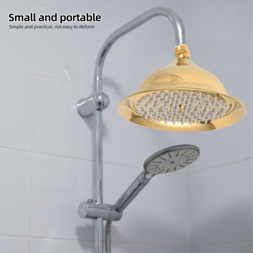 Titanium Shower Head Golden Fixed Bathroom Shower Sprayer 2