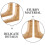Wood Wall Bracket Holder Floating Design Beige 2pcs 5