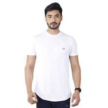 Decisive Fitness Gym T-Shirt, Trænings T-Shirt, Sport T-Shirt, Halv Ærme T-Shirt - Hvid - Dri Cool (Medium (38-40 Bryst))