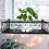 Porta Piante Sospeso Nero in Metallo Per Balcone E Finestra 8