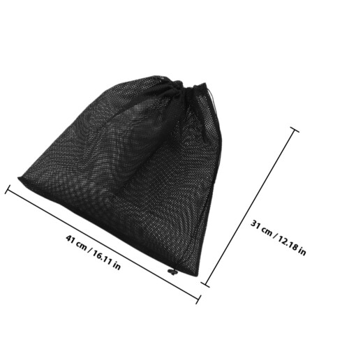 4Pcs Black Mesh Pump Filter Bags Drawstring Polyester for Pond Tanks 1