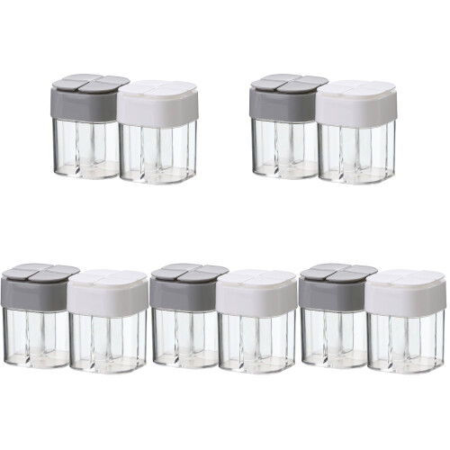 10Pièces Distributeurs Sel Poivre 4 Compartiments Cuisine
