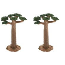 2Pièces Mini Arbre Simulation Stable Pour Décoration Intérieure