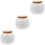 3Pcs Smooth White Ceramic Jars with Bamboo Lid for Coffee Tea Storage 4